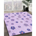 Machine Washable Transitional Lilac Purple Rug in a Family Room, wshpat1275pur