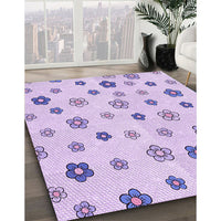 Patterned Lilac Purple Rug, pat1275pur