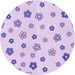 Square Patterned Lilac Purple Rug, pat1275pur