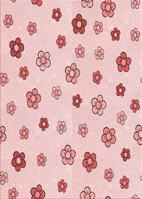 Machine Washable Transitional Light Rose Pink Rug, wshpat1275rd