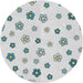 Sideview of Patterned Water Blue Novelty Rug, pat1275