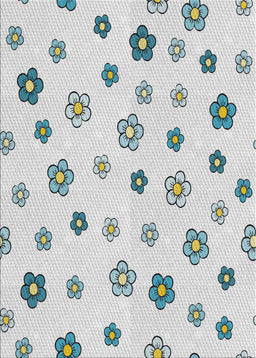 Patterned Water Blue Novelty Rug, pat1275