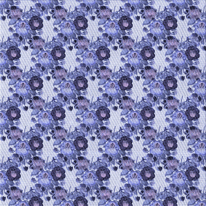 Round Machine Washable Transitional Deep Periwinkle Purple Rug, wshpat1276blu