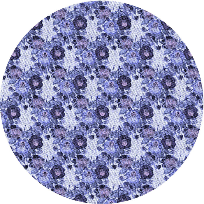 Square Machine Washable Transitional Deep Periwinkle Purple Rug in a Living Room, wshpat1276blu