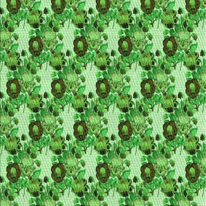 Patterned Emerald Green Rug, pat1276grn