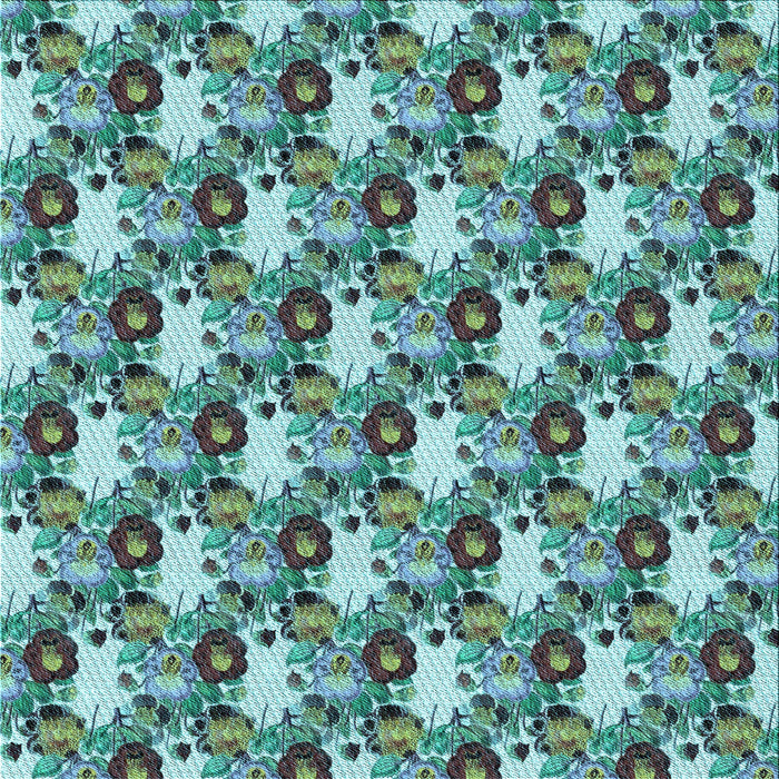 Round Machine Washable Transitional Medium Turquoise Green Rug, wshpat1276lblu