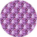 Square Machine Washable Transitional Violet Purple Rug in a Living Room, wshpat1276pur