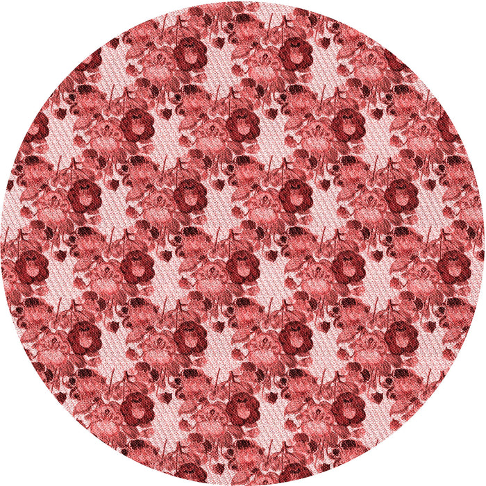 Square Patterned Light Coral Pink Rug, pat1276rd
