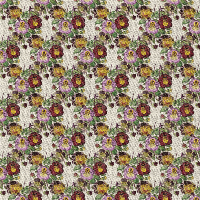 Square Patterned Reddish Brown Novelty Rug, pat1276