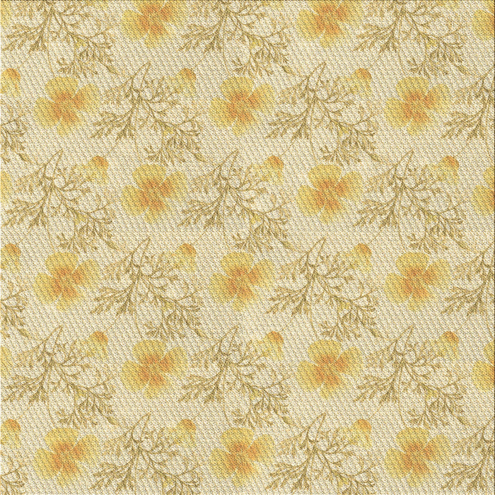 Round Patterned Sun Yellow Rug, pat1277brn