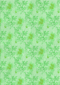 Machine Washable Transitional Green Rug, wshpat1277grn