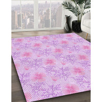 Patterned Violet Purple Rug, pat1277pur