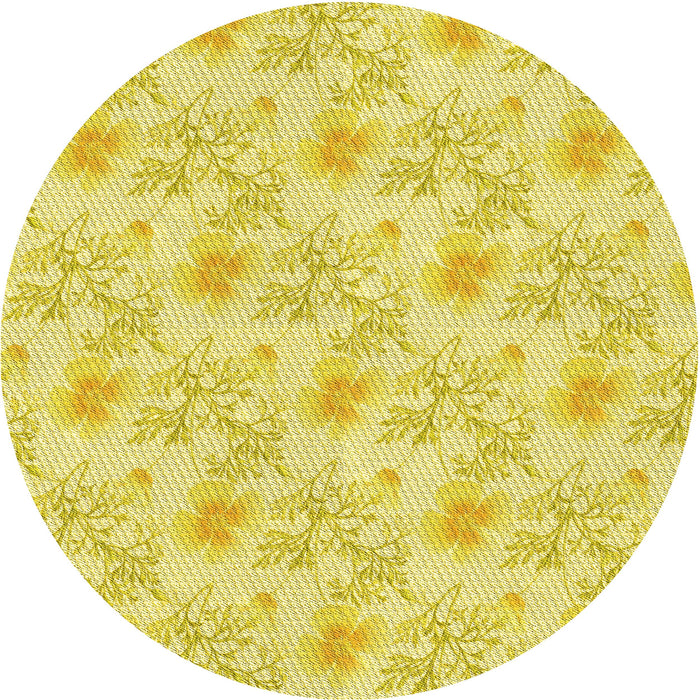 Square Patterned Golden Brown Yellow Rug, pat1277yw