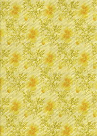 Machine Washable Transitional Golden Brown Yellow Rug, wshpat1277yw