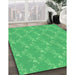 Machine Washable Transitional Neon Green Rug in a Family Room, wshpat1278grn