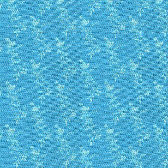 Round Machine Washable Transitional Bright Turquoise Blue Rug, wshpat1278lblu