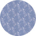 Sideview of Patterned Jeans Blue Novelty Rug, pat1278