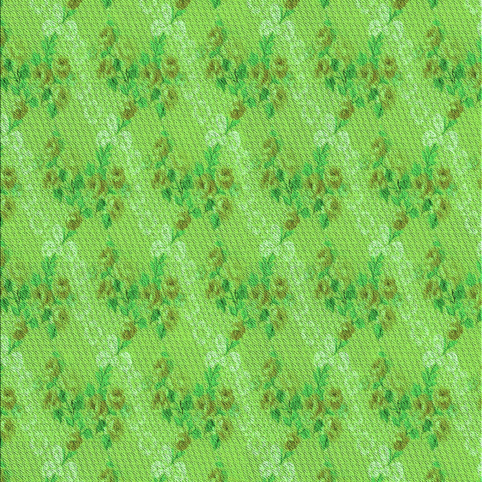 Machine Washable Transitional Emerald Green Rug, wshpat1279grn