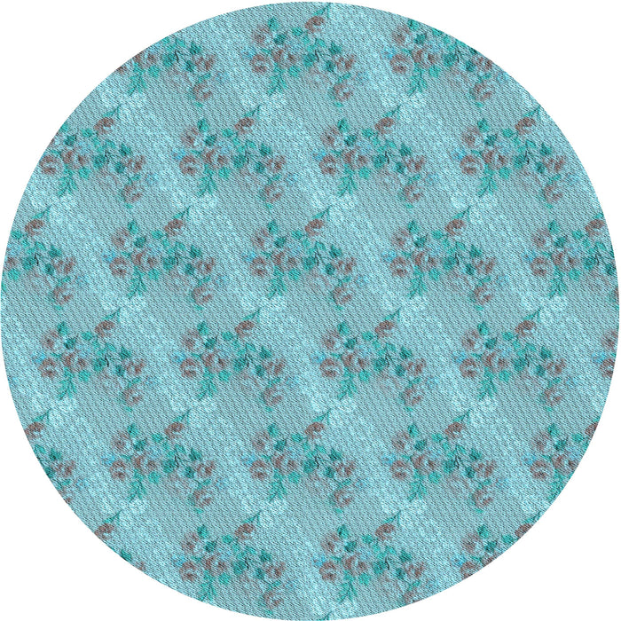 Square Machine Washable Transitional Seafoam Green Rug in a Living Room, wshpat1279lblu