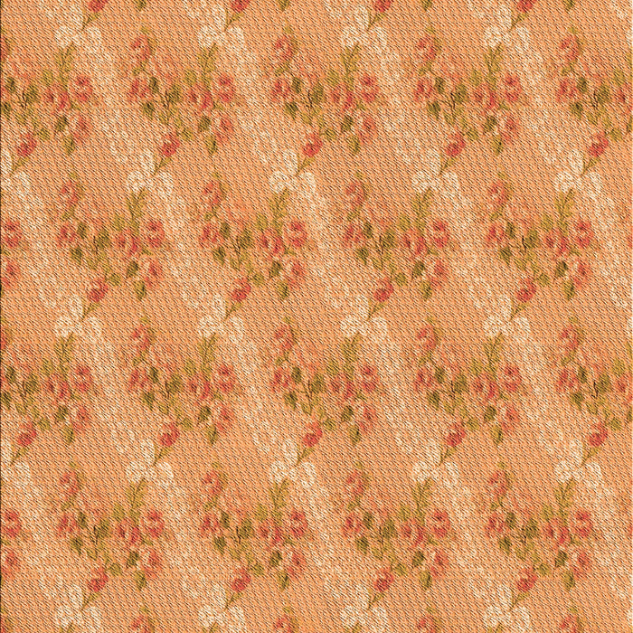 Patterned Neon Orange Rug, pat1279org