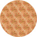 Square Patterned Neon Orange Rug, pat1279org