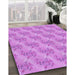 Patterned Violet Purple Rug in Family Room, pat1279pur