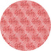 Square Patterned Light Coral Pink Rug, pat1279rd