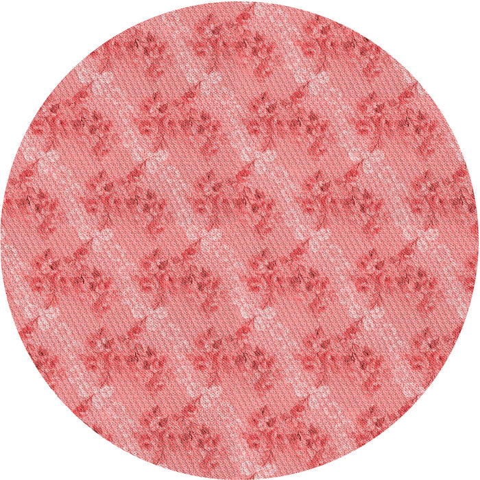 Square Machine Washable Transitional Light Coral Pink Rug in a Living Room, wshpat1279rd