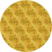 Square Patterned Deep Yellow Rug, pat1279yw