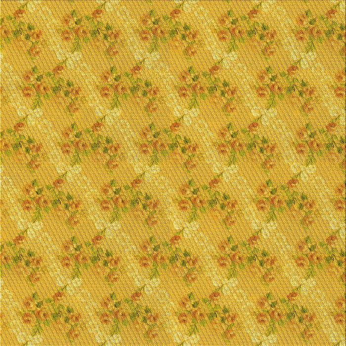 Round Machine Washable Transitional Deep Yellow Rug, wshpat1279yw