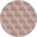 Square Machine Washable Transitional Rust Pink Rug, wshpat1279