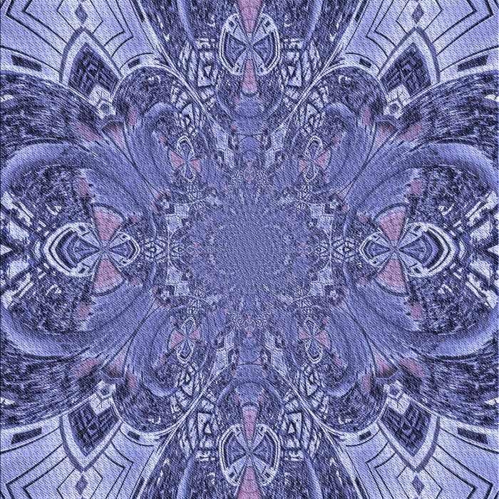 Machine Washable Transitional Deep Periwinkle Purple Rug, wshpat128blu