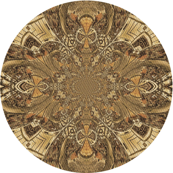 Square Machine Washable Transitional Dark Bronze Brown Rug in a Living Room, wshpat128brn