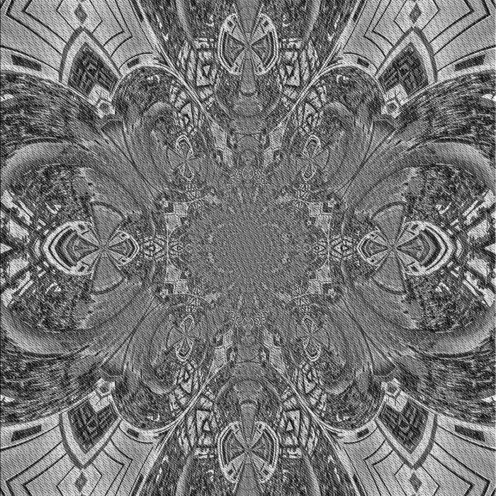 Patterned Black Rug, pat128gry