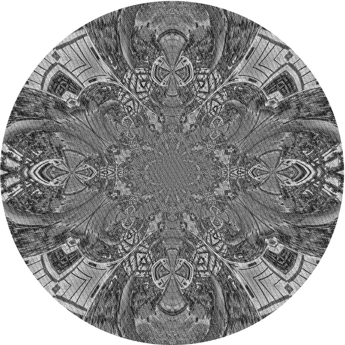 Square Machine Washable Transitional Black Rug in a Living Room, wshpat128gry