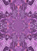 Machine Washable Transitional Dark Magenta Purple Rug, wshpat128pur