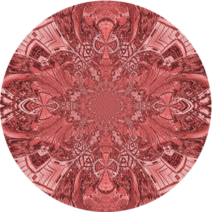 Square Patterned Red Rug, pat128rd