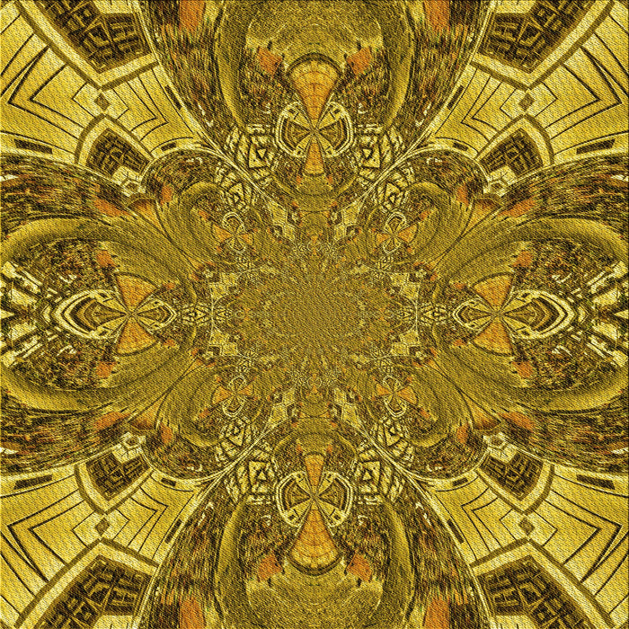 Round Patterned Dark Bronze Brown Rug, pat128yw