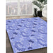 Machine Washable Transitional Jeans Blue Rug in a Family Room, wshpat1280blu