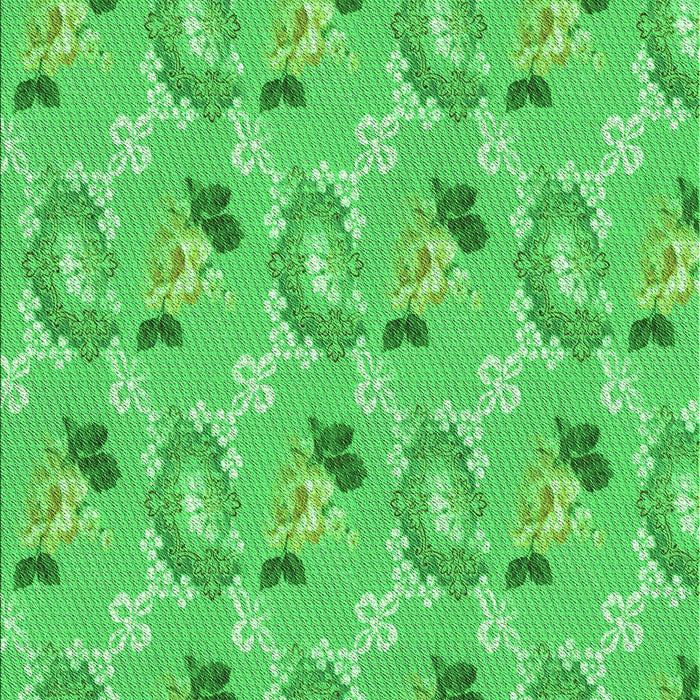 Patterned Neon Green Rug, pat1280grn