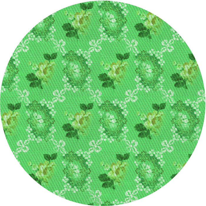 Square Patterned Neon Green Rug, pat1280grn