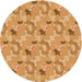 Square Patterned Orange Rug, pat1280org