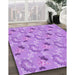 Patterned Violet Purple Rug in Family Room, pat1280pur