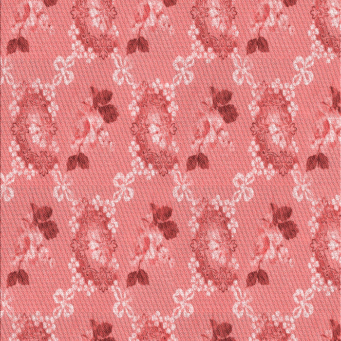 Patterned Light Coral Pink Rug, pat1280rd