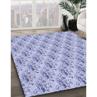 Patterned Periwinkle Purple Rug, pat1281blu