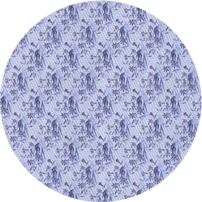 Square Patterned Periwinkle Purple Rug, pat1281blu