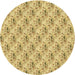 Square Machine Washable Transitional Dark Golden Brown Rug in a Living Room, wshpat1281brn