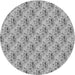 Square Patterned Silver Gray Rug, pat1281gry