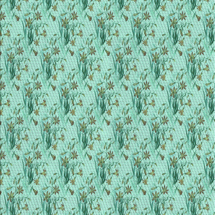 Patterned Medium Sea Green Rug, pat1281lblu