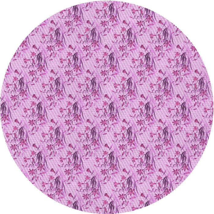 Square Patterned Blossom Pink Rug, pat1281pur